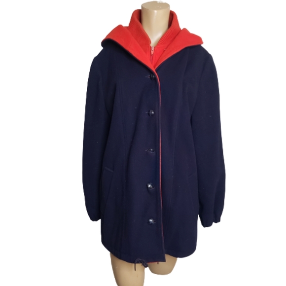 Vintage Mackintosh 100% Wool Hooded Vest Coat size 14